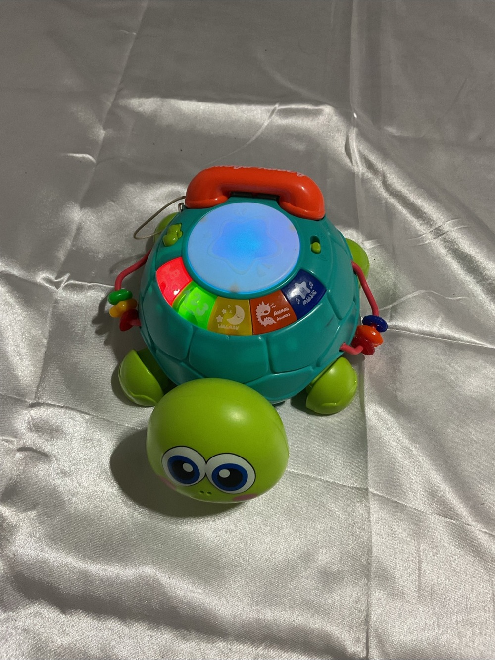 Green Turtle Musical Learning Toy - Interactive Lights and Buttons